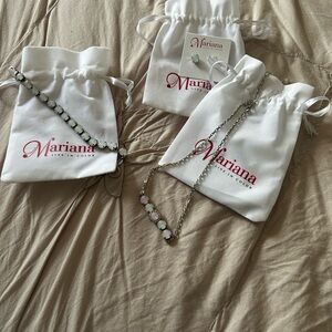 Mariana Silver and White Jewelry Set